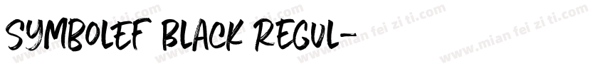 SymbolEF Black Regul字体转换